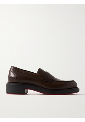 Christian Louboutin - Urbino Moc Leather Penny Loafers - Men - Brown - EU 40
