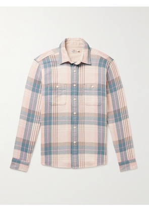 Faherty - The Surf Checked Organic Cotton-Flannel Shirt - Men - Pink - S