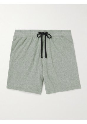 James Perse - Garment-Dyed Cotton-Jersey Drawstring Shorts - Men - Gray - 1