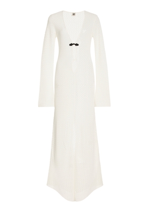THE GARMENT - Tanzania Pointelle-Knit Organic Cotton Maxi Dress - White - UK 6 - Moda Operandi