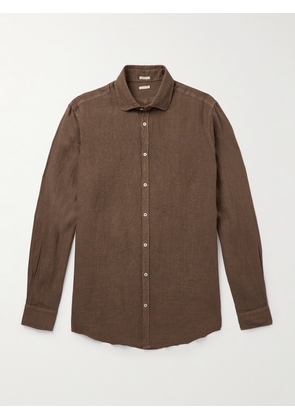 Massimo Alba - Canary Linen Shirt - Men - Brown - S