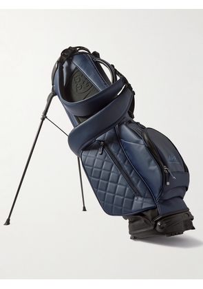 Mr P. - G/FORE Golf Daytona Logo-Embroidered Leather Caddie Bag - Men - Blue