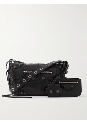 Balenciaga - Le Cagole XS Arena Textured-Leather Messenger Bag - Men - Black