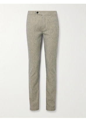 Massimo Alba - Winch2 Slim-Fit Striped Cotton-Blend Trousers - Men - Neutrals - IT 46