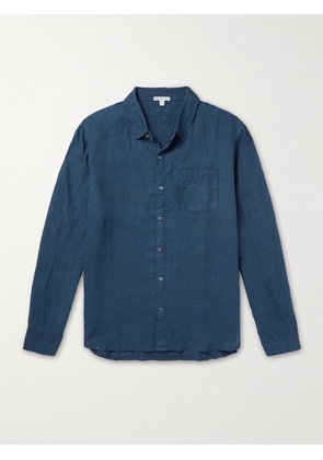 James Perse - Garment-Dyed Linen Shirt - Men - Blue - 1