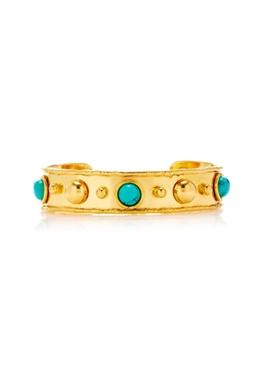 Sylvia Toledano - Stone Massai 22K Gold-Plated Turquoise Cuff - Blue - OS - Moda Operandi - Gifts For Her
