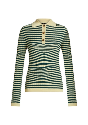 Etro - Striped Knit Wool Polo Sweater - Stripe - IT 42 - Moda Operandi