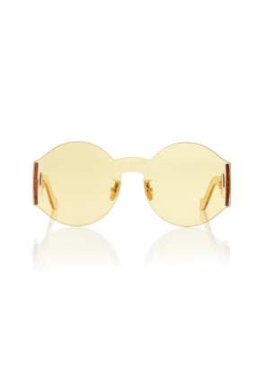 Loewe - Round-Frame Metal Sunglasses - Yellow - OS - Moda Operandi