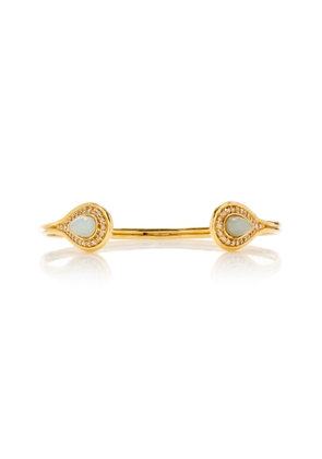 Fernando Jorge - Fluid 18K Yellow Gold Diamond; Aquamarine Bracelet - Blue - OS - Moda Operandi - Gifts For Her