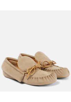 JW Anderson Bow-detail suede loafers