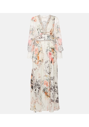 Camilla Floral linen and silk maxi dress