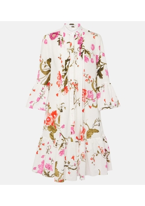 Erdem Floral cotton seersucker shirt dress