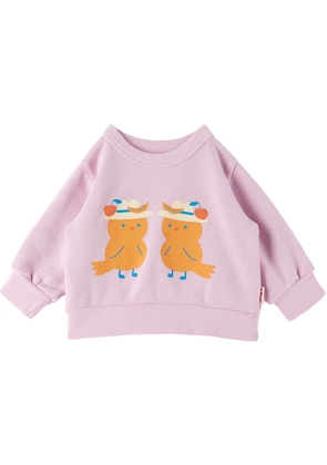 TINYCOTTONS Baby Pink Birds Sweatshirt
