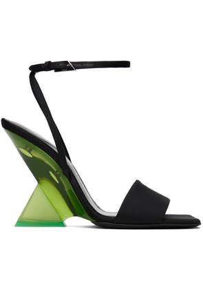 The Attico Black Cheope Heeled Sandals