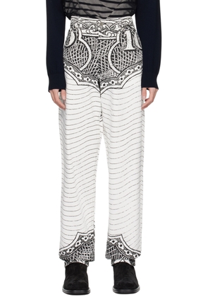 Jean Paul Gaultier Black & White 'The Cartouche' Jeans