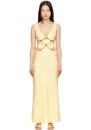BEC + BRIDGE Yellow Agathe Diamond Maxi Dress