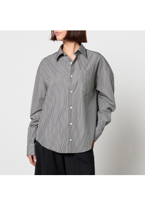 AMI Boxy Fit Jacquard Cotton-Poplin Shirt - L