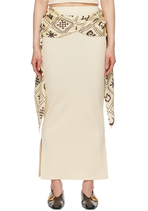 Nanushka Off-White Maltha Midi Skirt
