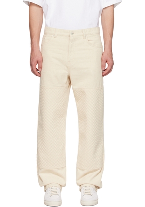 Axel Arigato Beige Grate Embossed Trousers