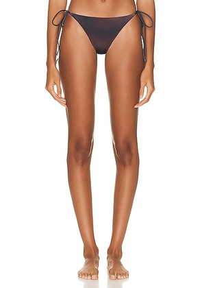 Jean Paul Gaultier Printed Corps Bikini Culotte in Dark Nude - Brown. Size L (also in M, XS).