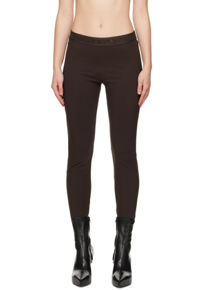 Givenchy Brown Embroidered Leggings