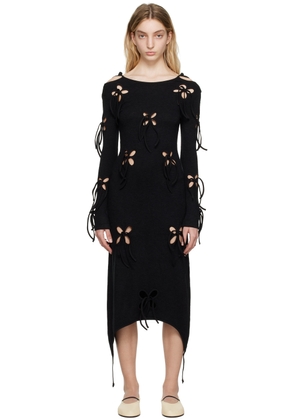 J.Kim Black Petal Midi Dress