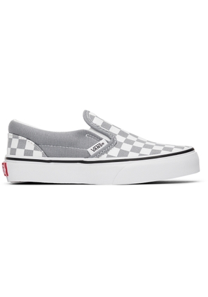 Vans Kids Gray & White Classic Slip-On Little Kids Sneakers