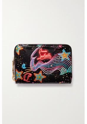 Christian Louboutin - Panettone Printed Patent-leather Wallet - Black - One size