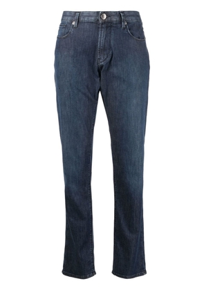 Emporio Armani mid-rise slim-cut jeans - Blue