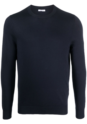 Malo ribbed-trim cotton sweatshirt - Blue