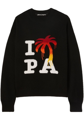 Palm Angels I Love PA knitted jumper - Black