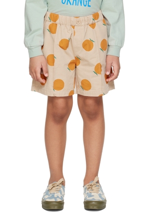Jellymallow Kids Beige Orange Shorts