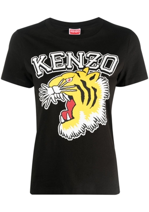 Kenzo Tiger Varsity cotton T-shirt - Black