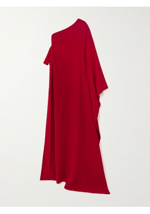 Valentino Garavani - One-shoulder Bow-embellished Silk-crepe Gown - Red - IT36,IT38,IT40,IT42,IT44,IT46,IT48