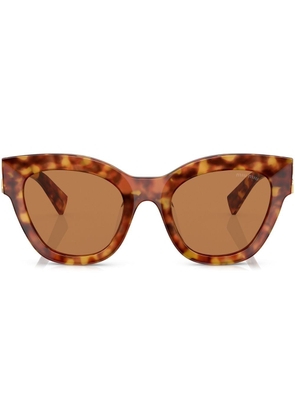 Miu Miu Eyewear tortoiseshell-effect cat-eye sunglasses - Green