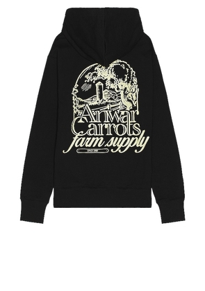 Carrots Farm Supply Hoodie in Black. Size S, XL/1X.
