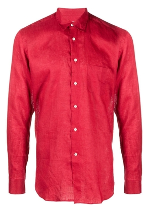 PENINSULA SWIMWEAR long-sleeve button-up shirt - Red