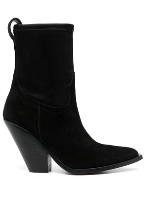 Sonora 100mm pointed-toe suede boots - Black