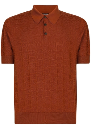 Dolce & Gabbana jacquard-logo polo shirt - Orange