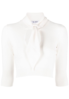 The Attico pussybow cut-out top - White