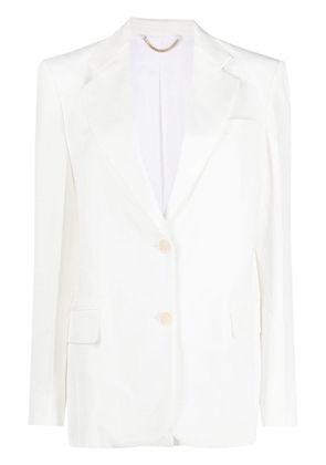 Victoria Beckham asymmetric double-layered blazer - White