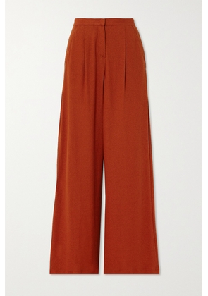 Max Mara - Leisure Brina Linen-blend Gauze Wide-leg Pants - Red - x small,small,medium,large,x large