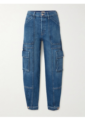 Mother - + Net Sustain The Curbside Cargo Flood High-rise Tapered Jeans - Blue - 23,24,25,26,27,28,29,30,31,32
