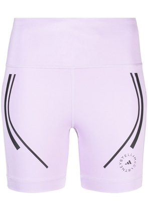 adidas by Stella McCartney TruePace stripe-detail cycling shorts - Purple