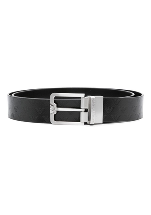 Emporio Armani buckle-fastening leather belt - Black