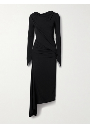 Givenchy - Asymmetric Draped Crepe-jersey Gown - Black - FR34,FR36,FR38,FR40,FR42,FR44