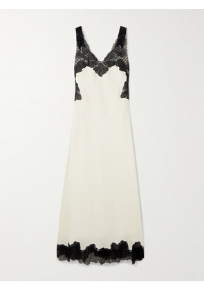 SIMKHAI - Gwynn Corded Lace-trimmed Satin Maxi Dress - Ivory - US0,US2,US4,US6,US8,US10,US12