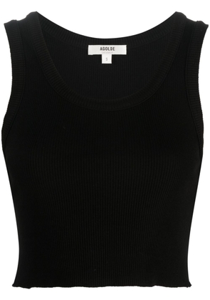 AGOLDE ribbed-knit sleeveless top - Black