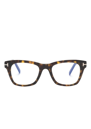 TOM FORD Eyewear tortoiseshell square-frame glasses - Brown