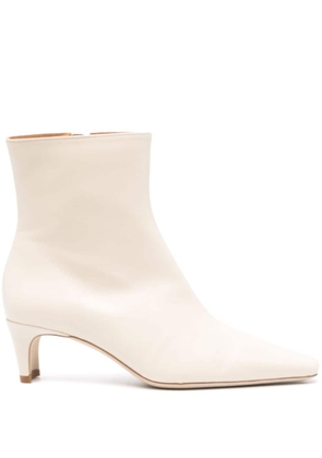 STAUD almond-toe 70mm leather boots - Neutrals